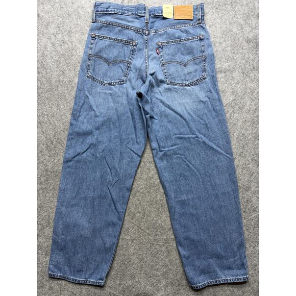 Levis Baggy Dad Jeans Womens 29x30 Blue Denim Relaxed Straight Leg Loose Casual - Picture 11 of 12